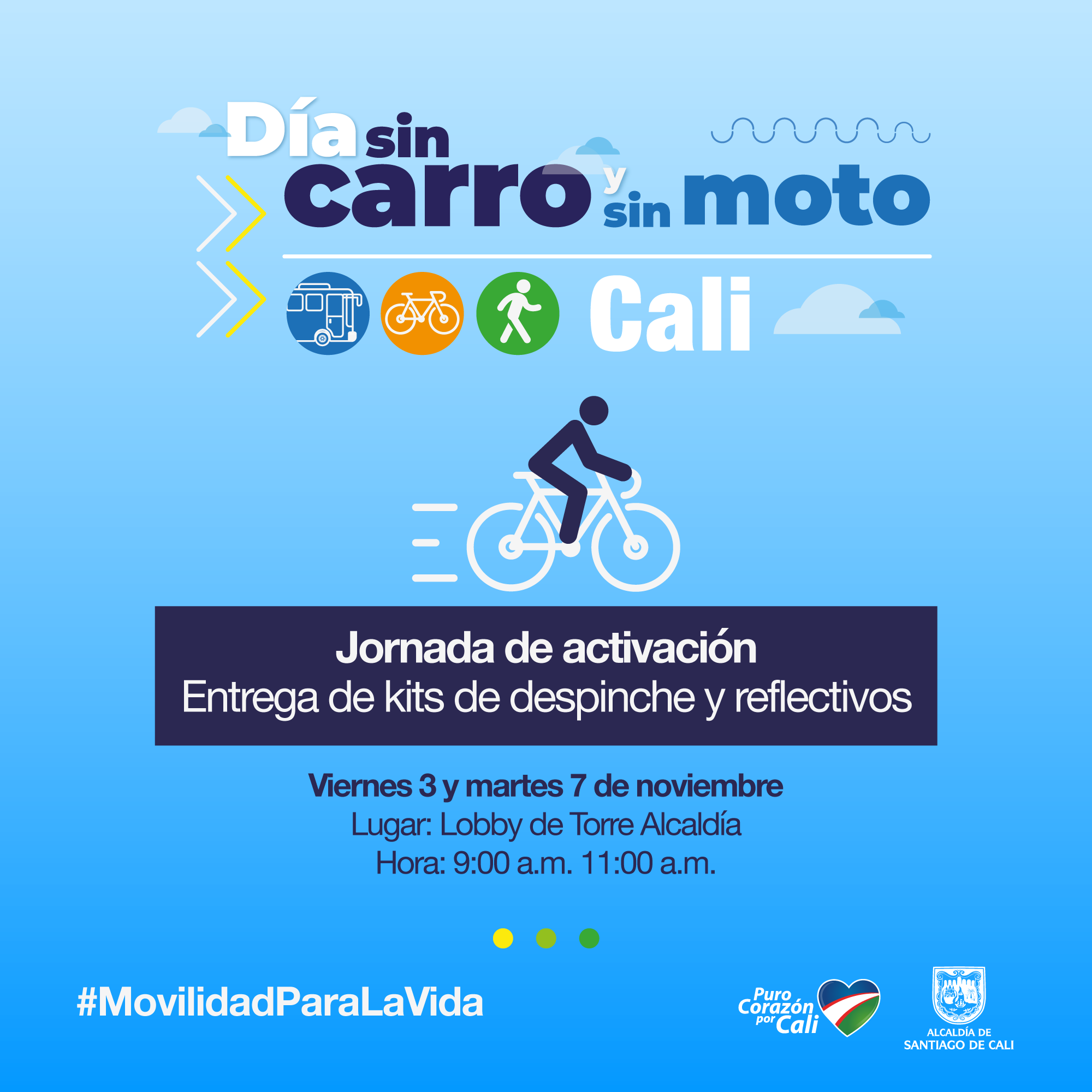 Miércoles 8 de noviembre Día sin carro y sin moto un respiro para